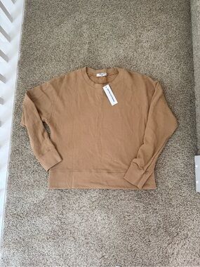 perfectwhitetee Camel Crewneck Sweatshirt